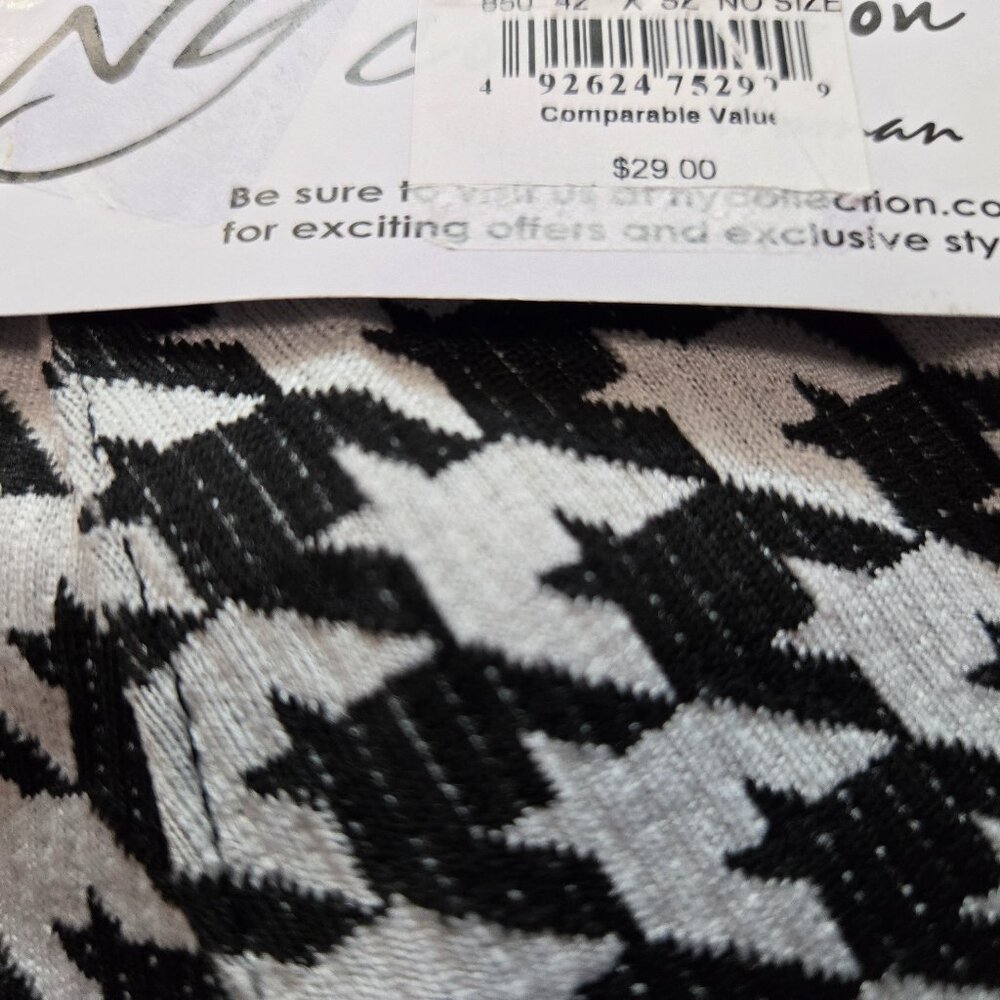 NY Collection Woman* Black & White Open-Front Cardigan Long Sleeve* Size: 2X - Picture 9 of 10